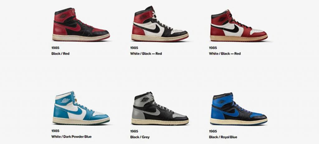 The Original 1985 Air Jordan 1 Colourways