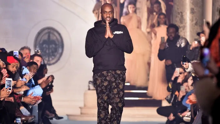 Virgil Abloh walking his last Off White Fashion Walk