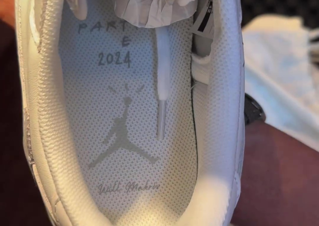 Travis Scott Jordan 1 Low White Party Insole